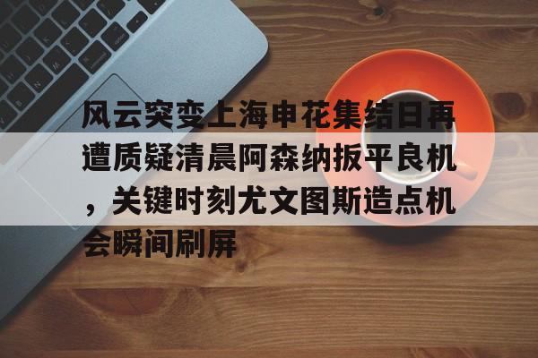 风云突变上海申花集结日再遭质疑清晨阿森纳扳平良机，关键时刻尤文图斯造点机会瞬间刷屏的简单介绍